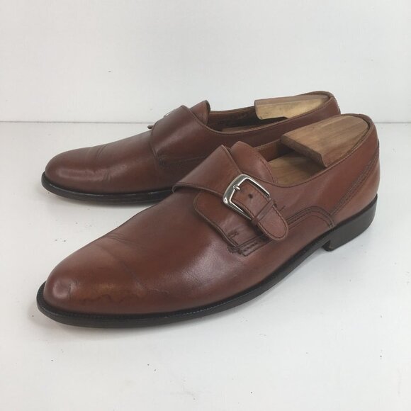 Bostonian Florentine Italy Single Monk Brown 10 M - Picture 2 of 12